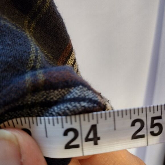 Plaid 1/4 button pullover top - Picture 5 of 8